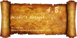 Aczél Botond névjegykártya