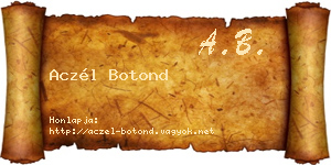 Aczél Botond névjegykártya