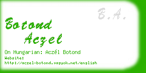 botond aczel business card